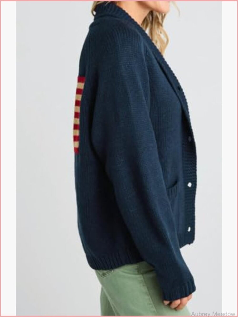 Long Sleeve Open Front Button Down Cardigan Sweater Y2K Casual Knitwear - Picture 5 of 6